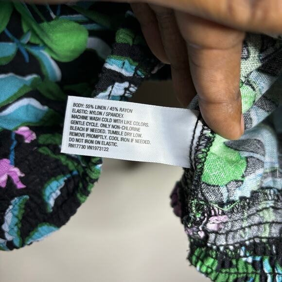 NWT Ava & Viv Tropical Floral Tank Crop Top Stretchy Women's 1X - Picture 6 of 7